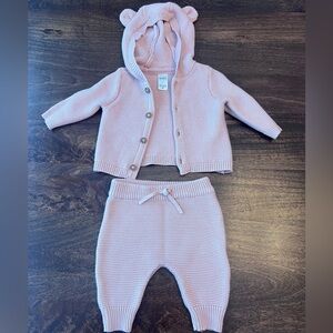 Carter's Soft Pink Baby Knit Set